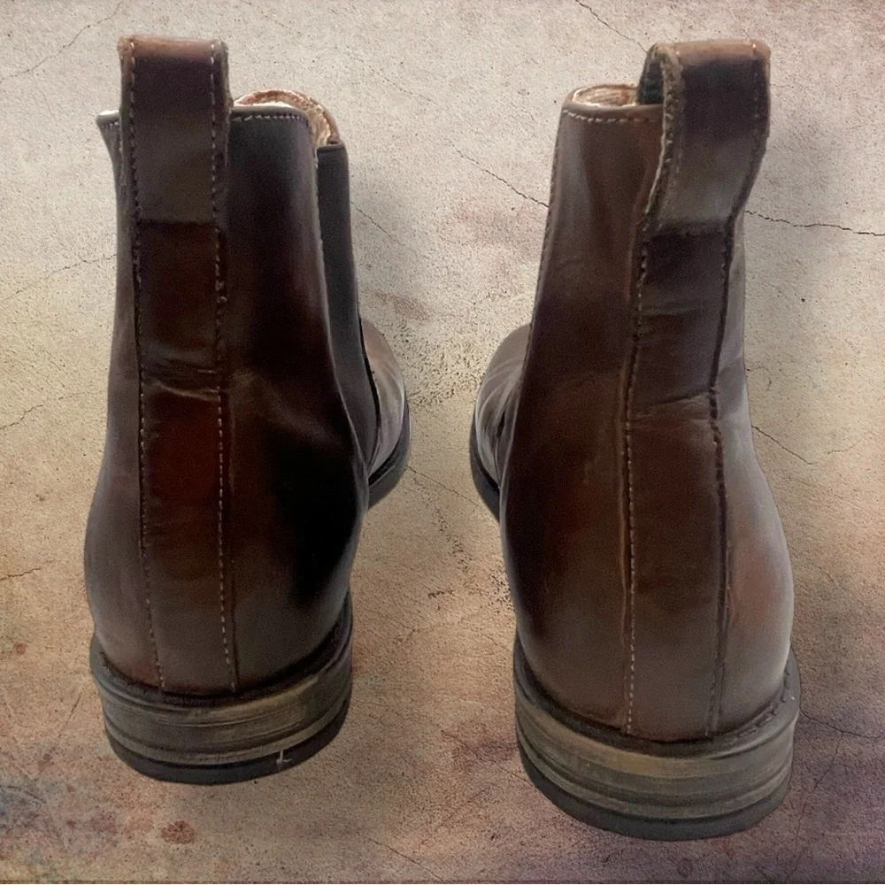 Bed|Stu Men's Brown Distressed Leather Boots Size 10